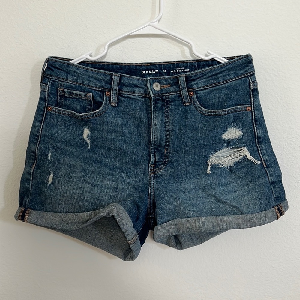 Old Navy High Rise OG Straight Jean Shorts